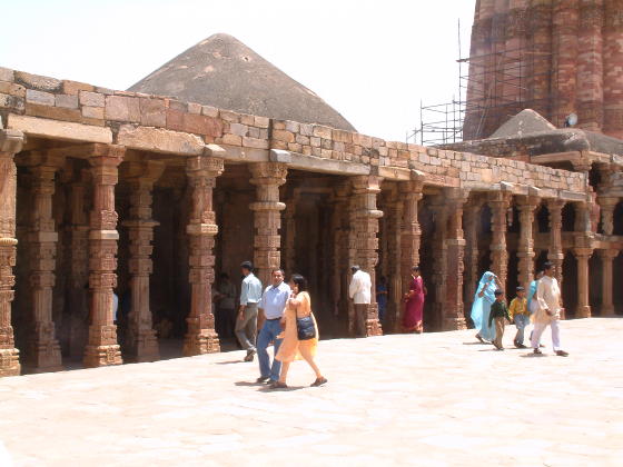 A red brick portico
